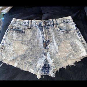 High wasted jean shorts